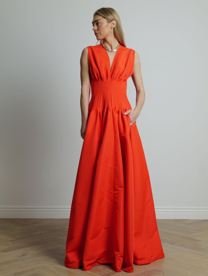 Robe longue en taffeta - firefly - Maison Rabih Kayrouz - Mademoiselle Pearl