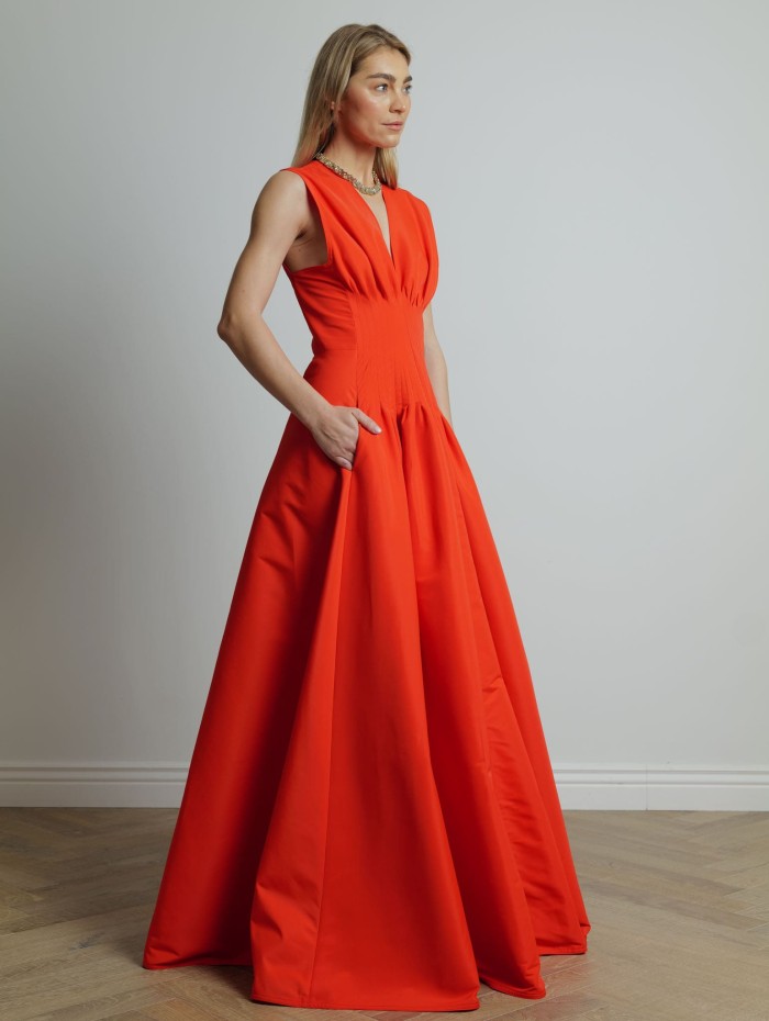 Robe longue en taffeta - firefly - Maison Rabih Kayrouz - Mademoiselle Pearl