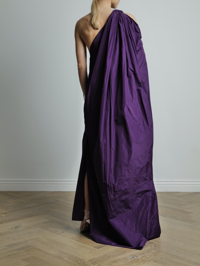 Robe une épaule violette - Maison Rabih Kayrouz - Mademoiselle Pearl