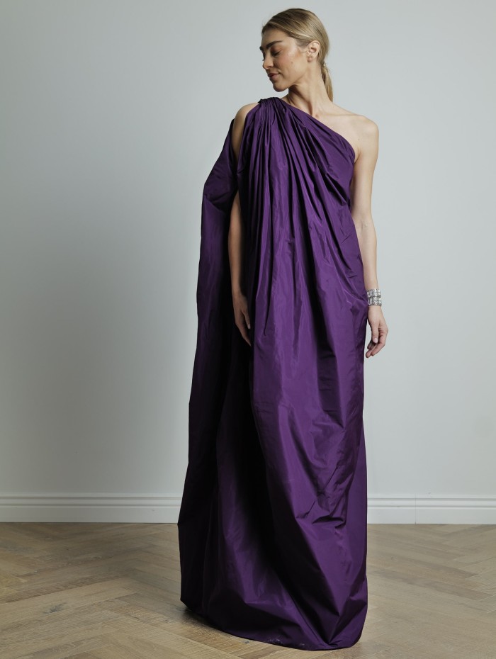 Robe une épaule violette - Maison Rabih Kayrouz - Mademoiselle Pearl