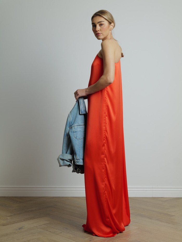 Robe une épaule - Charmeuse - Maison Rabih Kayrouz - Mademoiselle Pearl