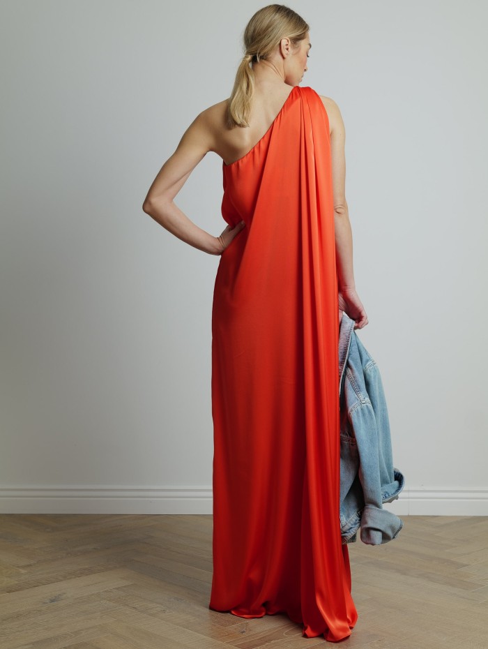 Robe une épaule - Charmeuse - Maison Rabih Kayrouz - Mademoiselle Pearl