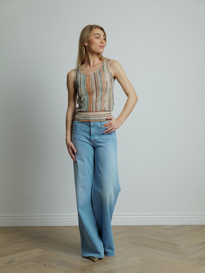 Top sans manches multicolore - Missoni - Mademoiselle Pearl