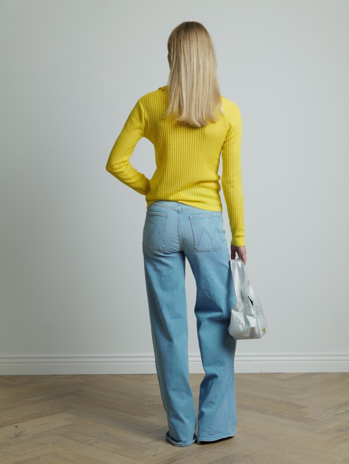 Polo en maille jaune - Egrege - Max Mara Studio - Mademoiselle Pearl