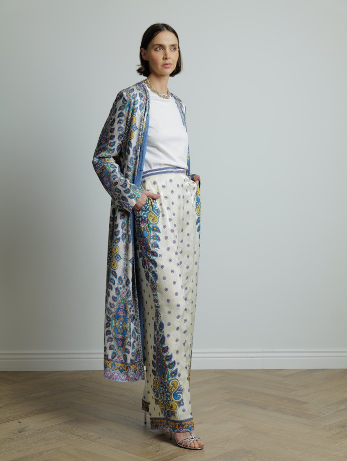 Veste longue en soie - Etro - Mademoiselle Pearl
