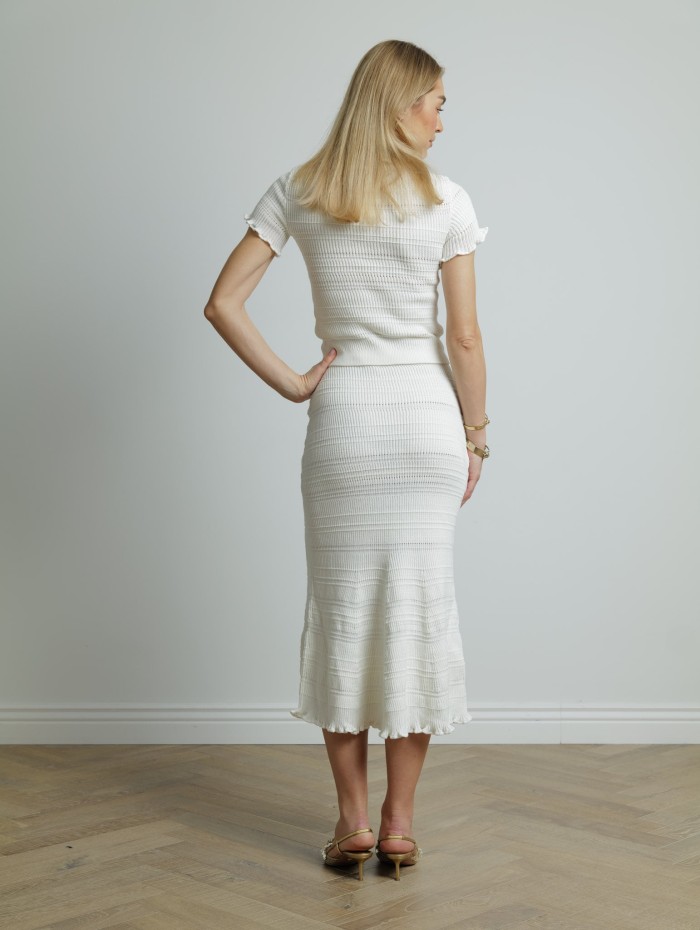 haut manches courtes en coton tricoté - Lanvin - Mademoiselle Pearl