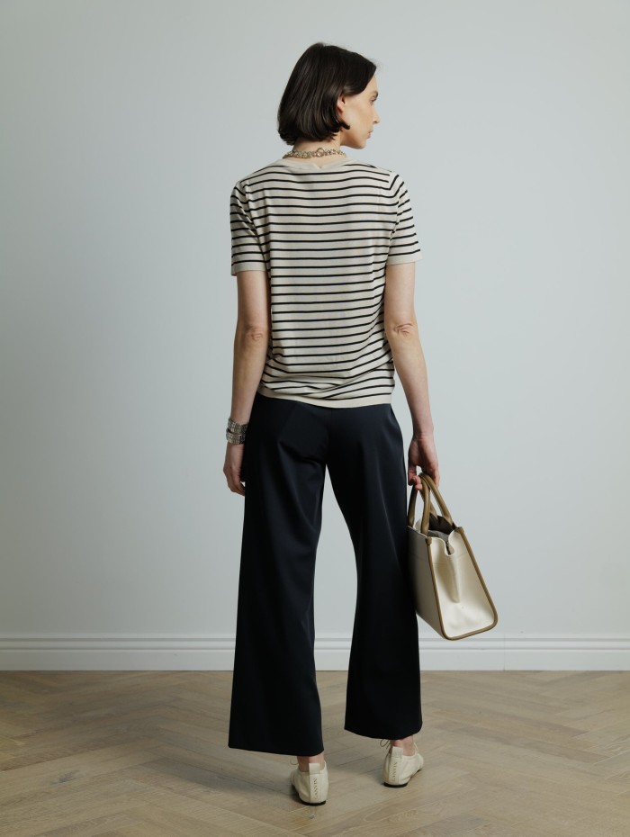 Pull manches courtes en laine rayé - Egidio - 'S Max Mara - Mademoiselle Pearl