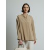 Chemise camel col officier - Leticia - 'S Max Mara - Mademoiselle Pearl