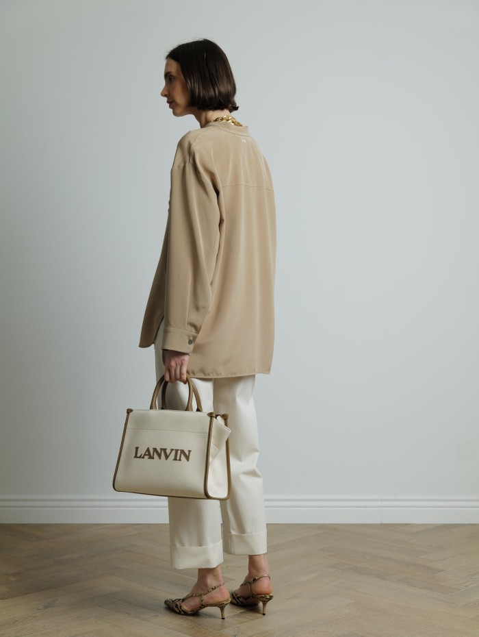Chemise camel col officier - Leticia - 'S Max Mara - Mademoiselle Pearl