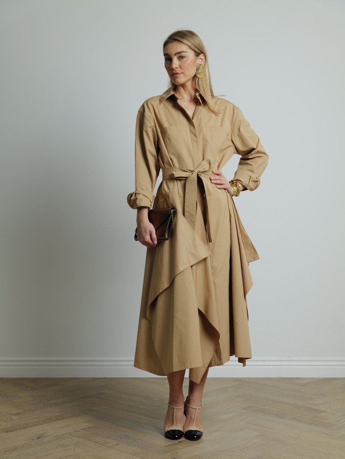 Robe chemise camel - Maison Rabih Kayrouz - Mademoiselle Pearl