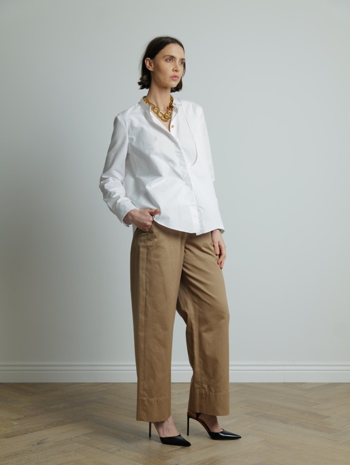 Pantalon en coton beige - Unico - Max Mara