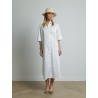 Robe chemise blanche en coton - Andrea Lev - Mademoiselle Pearl