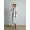 Robe chemise blanche en coton - Andrea Lev - Mademoiselle Pearl