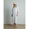 Robe chemise blanche en coton - Andrea Lev - Mademoiselle Pearl