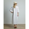 Robe chemise blanche en coton - Andrea Lev - Mademoiselle Pearl