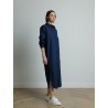 Robe chemise navy en coton - Andrea Lev - Mademoiselle Pearl