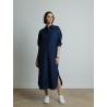 Robe chemise navy en coton - Andrea Lev - Mademoiselle Pearl