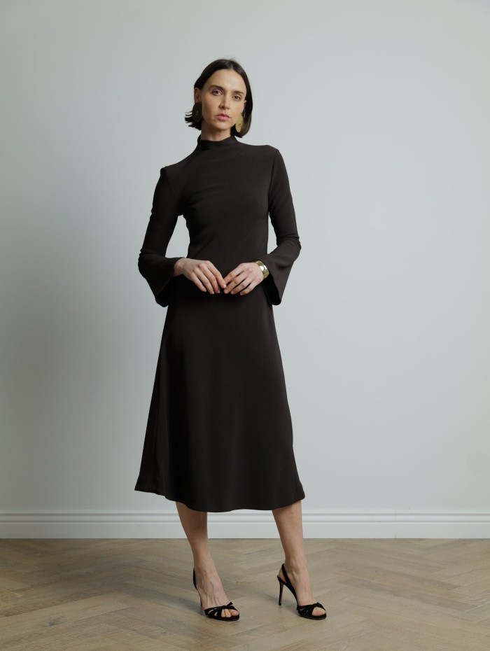 MAISON RABIH KAYROUZ - Robe marron chocolat