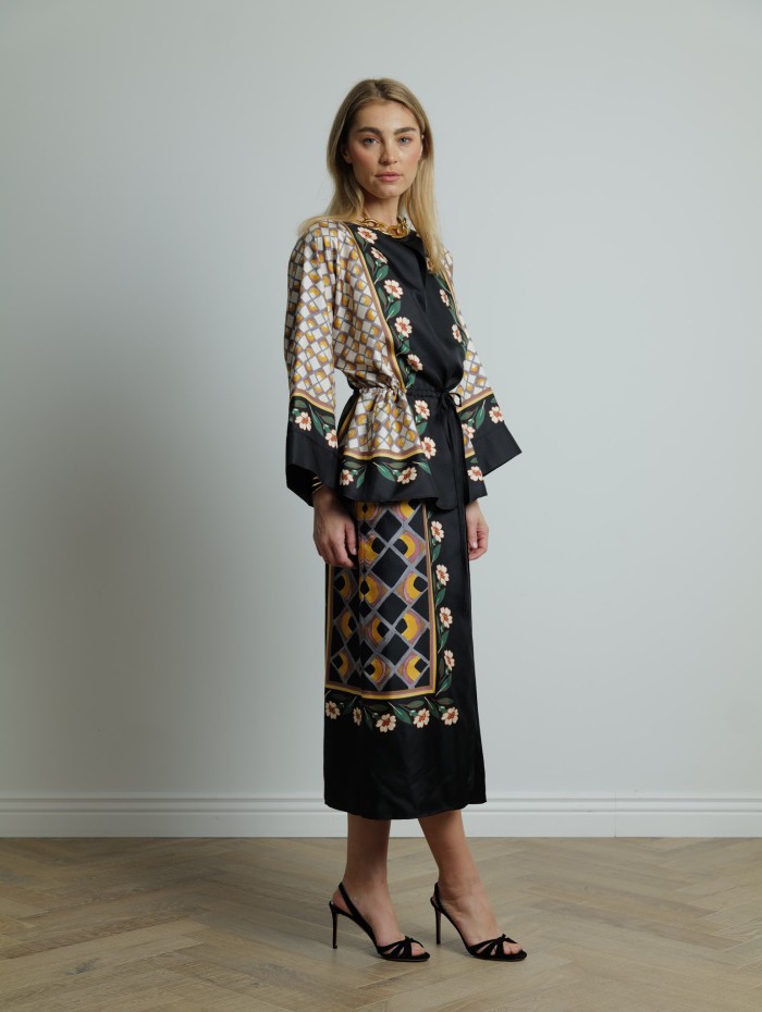 Robe longue en soie - Apericana dress - La DoubleJ - Mademoiselle Pearl