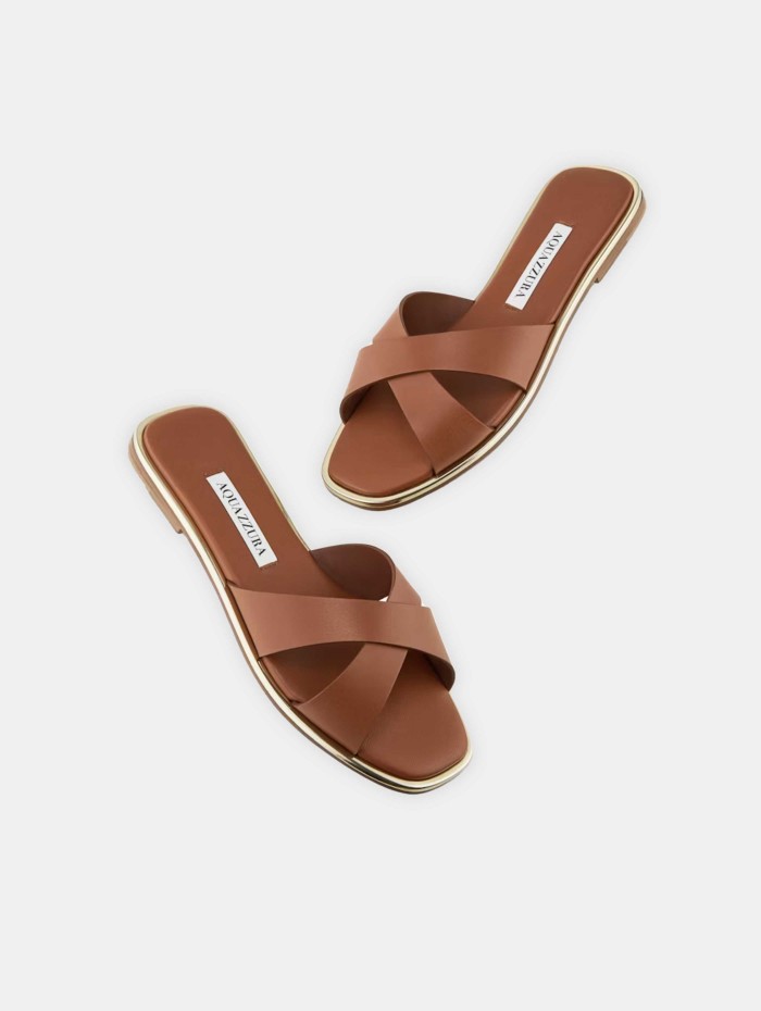 Mules en cuir - Divine Slide - Aquazzura - Mademoiselle Pearl