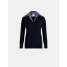 Cardigan bleu marine - Poplin Collar - Patou - Mademoiselle Pearl