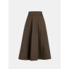 Jupe marron - Long structured - Patou - Mademoiselle Pearl
