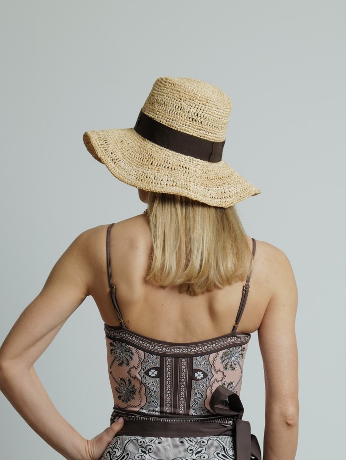 Chapeau fedora en paille de raphia - Kate - Maison Michel - Mademoiselle Pearl