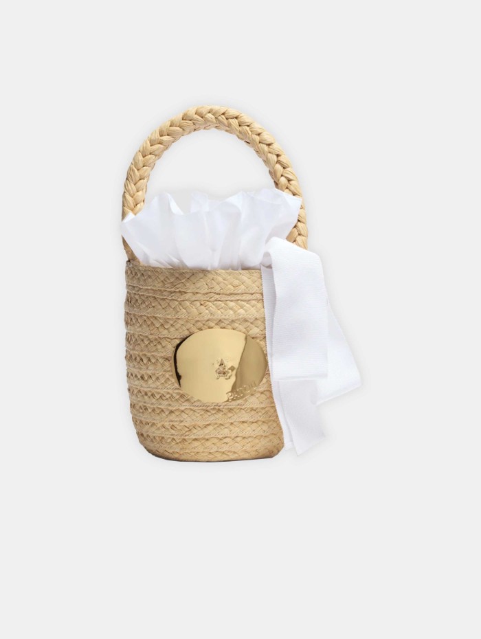Panier en raphia - Bucket bag - Patou - Mademoiselle Pearl