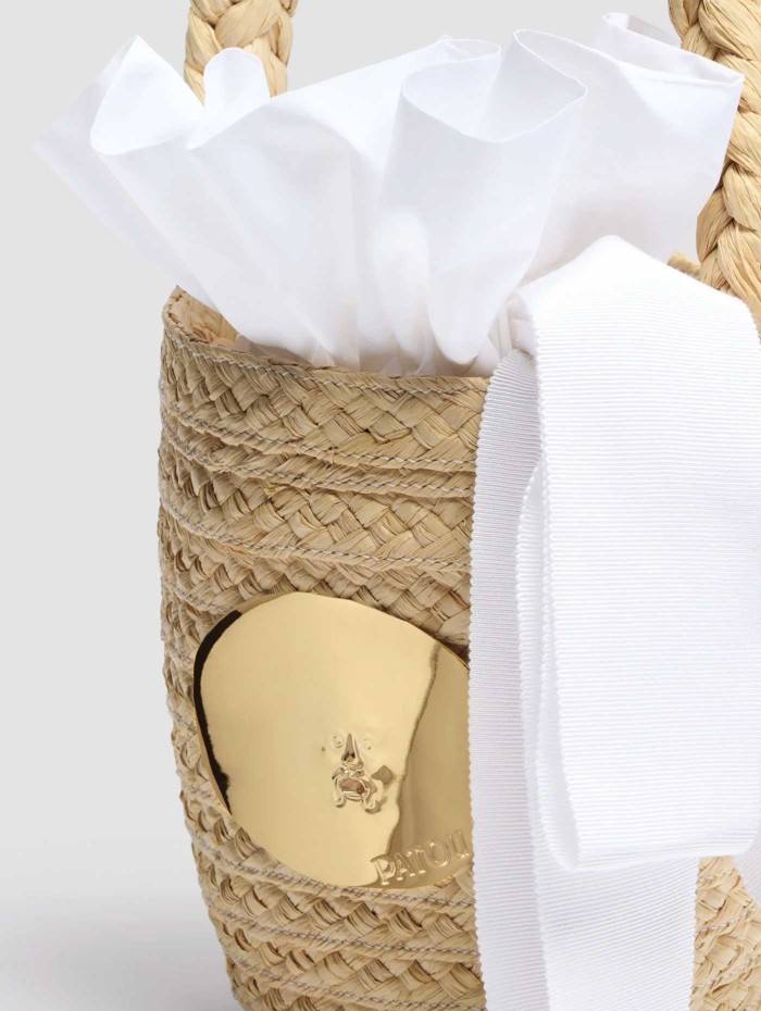 Panier en raphia - Bucket bag - Patou - Mademoiselle Pearl