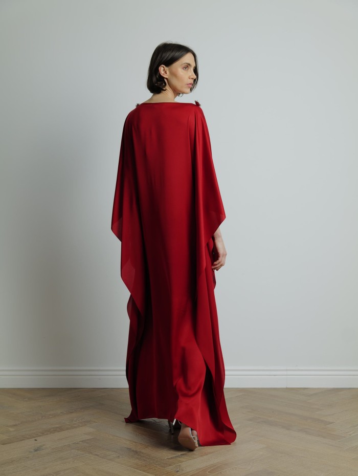 Robe caftan rouge - Lanvin - Mademoiselle Pearl