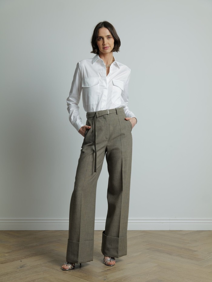Pantalon large en laine - Lanvin - Mademoiselle Pearl