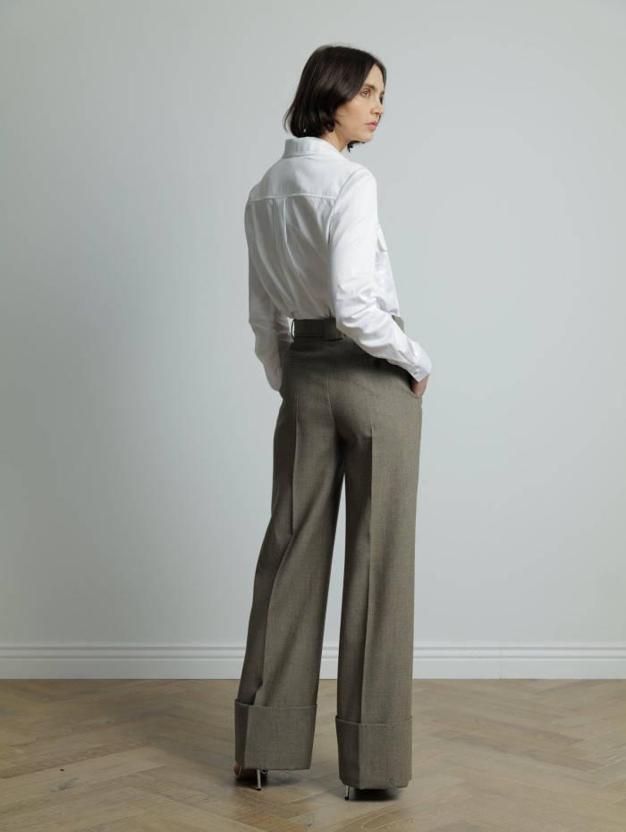 Pantalon large en laine - Lanvin - Mademoiselle Pearl