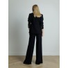 Pantalon en laine côtelé navy - Osol - Max Mara
