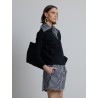 Cardigan bleu marine - Poplin Collar - Patou - Mademoiselle Pearl