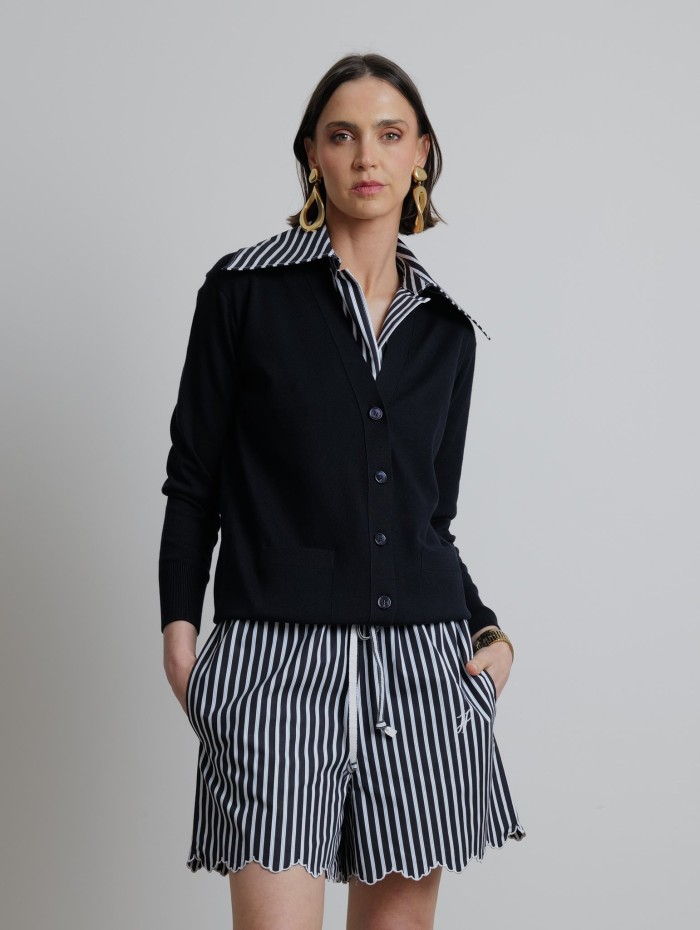 Short en coton rayé - Patou - Mademoiselle Pearl