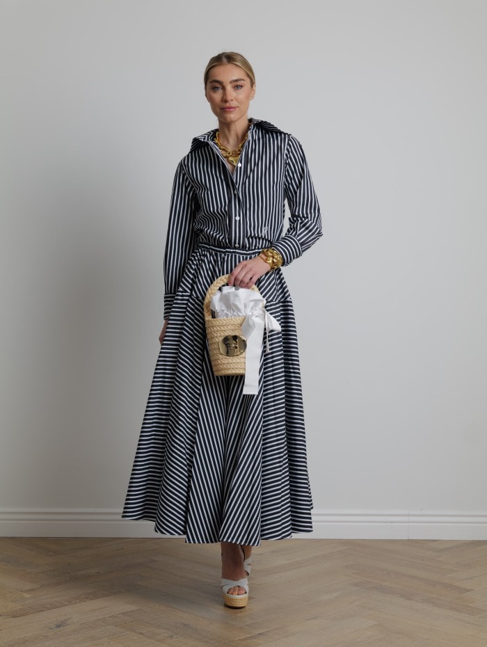 Jupe ample rayée - Long Volume - Patou - Mademoiselle Pearl