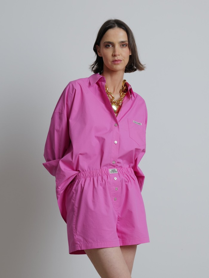 Chemise rose - Hailey - Love stories - Mademoiselle Pearl