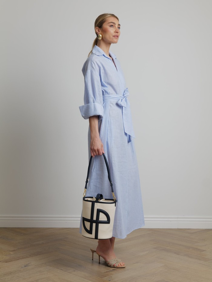 Robe chemise bleue - cordelia - Mademoiselle Pearl
