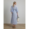 Robe chemise bleue - cordelia - Mademoiselle Pearl