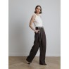 Pantalon à pinces marron - Siamese - Max Mara - Mademoiselle Pearl