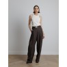 Pantalon à pinces marron - Siamese - Max Mara - Mademoiselle Pearl