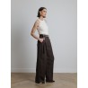 Pantalon à pinces marron - Siamese - Max Mara - Mademoiselle Pearl
