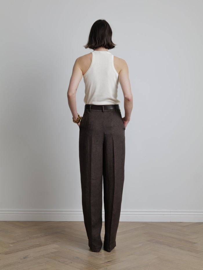 Pantalon à pinces marron - Siamese - Max Mara - Mademoiselle Pearl