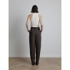 Pantalon à pinces marron - Siamese - Max Mara - Mademoiselle Pearl