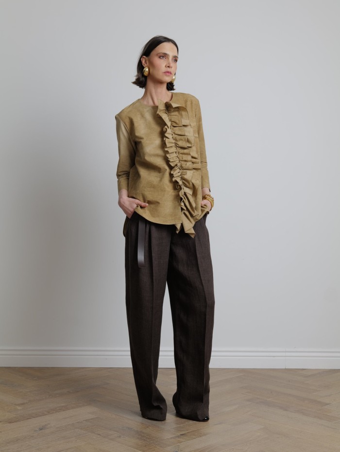 Pantalon à pinces marron - Siamese - Max Mara - Mademoiselle Pearl