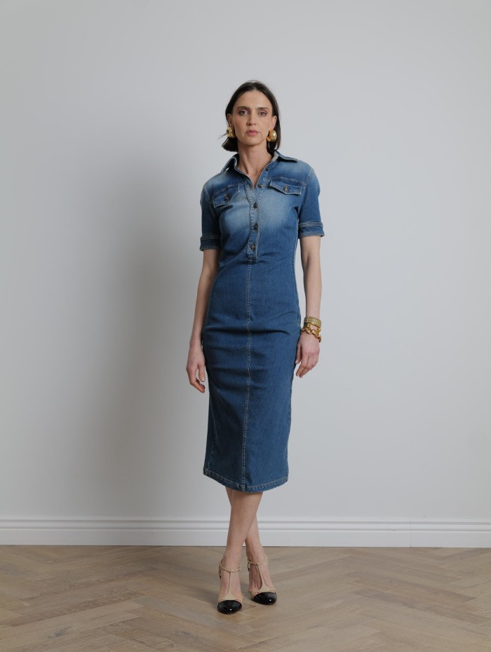 Sportmax - Robe longue en jean