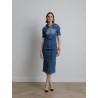 Sportmax - Robe longue en jean