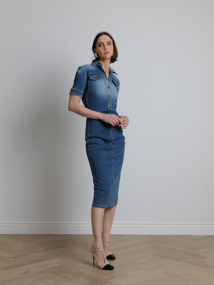 Sportmax - Robe longue en jean