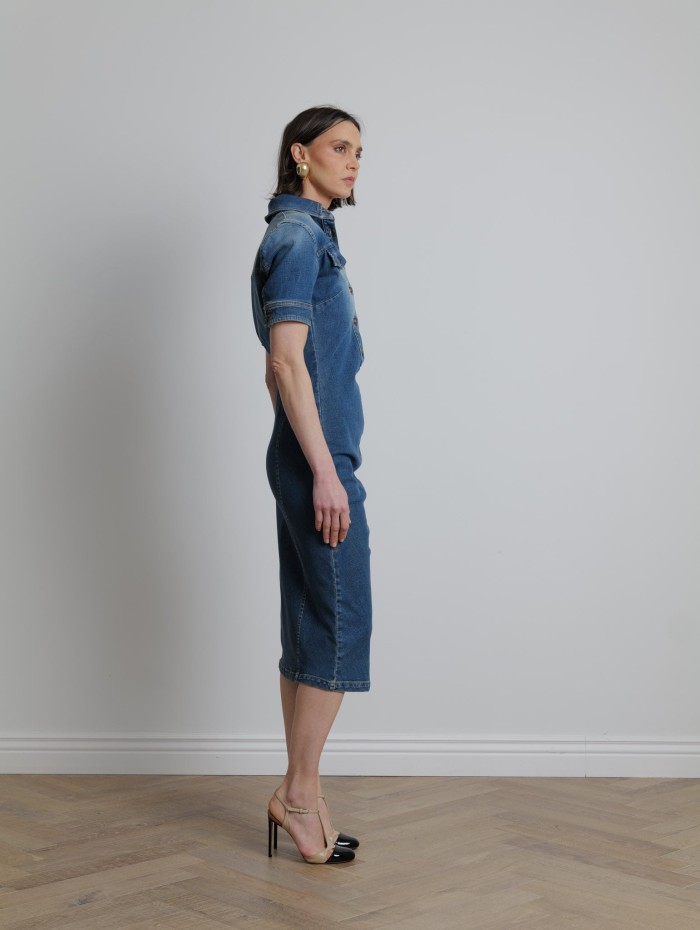 Sportmax - Robe longue en jean