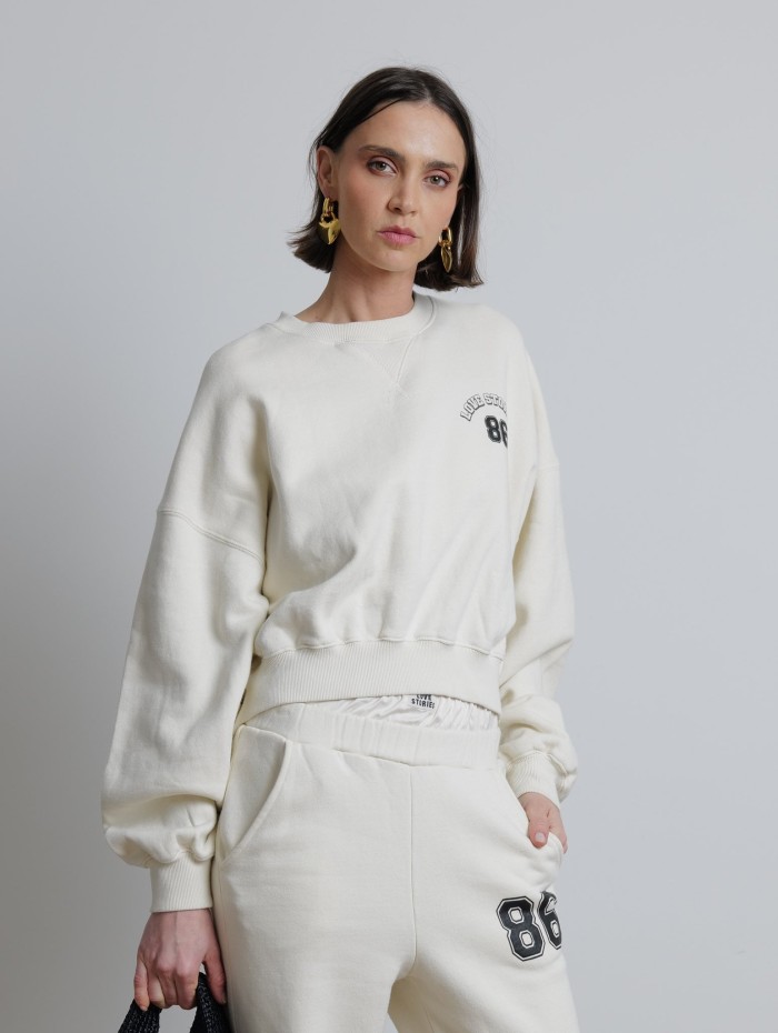 Sweat shirt à col rond - Sloane - Love Stories - Mademoiselle Pearl